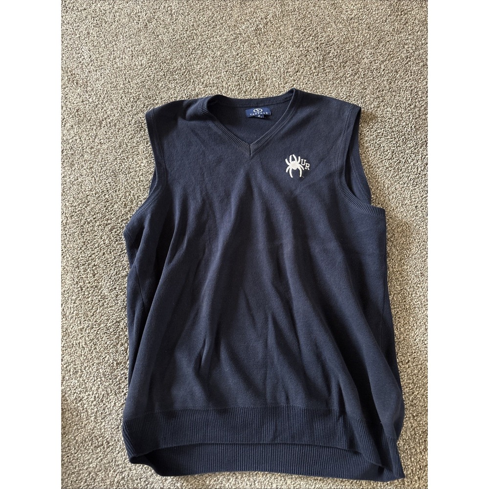Vintage Vantage‎ V Neck Navy Blue Sweater Vest Univeristy Of Richmond Size XL